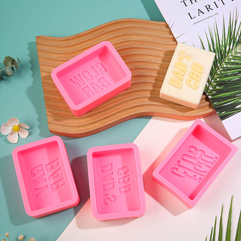 Bath Bomb Mold - Vechtclub Letters Zeep Siliconen Mal Rechthoek