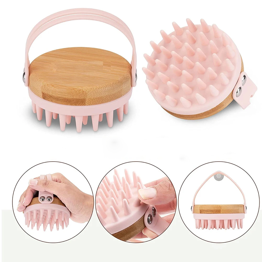 Dry Brush Body - Nieuwe Hoofdhuid Massager Shampoo Borstel Houten