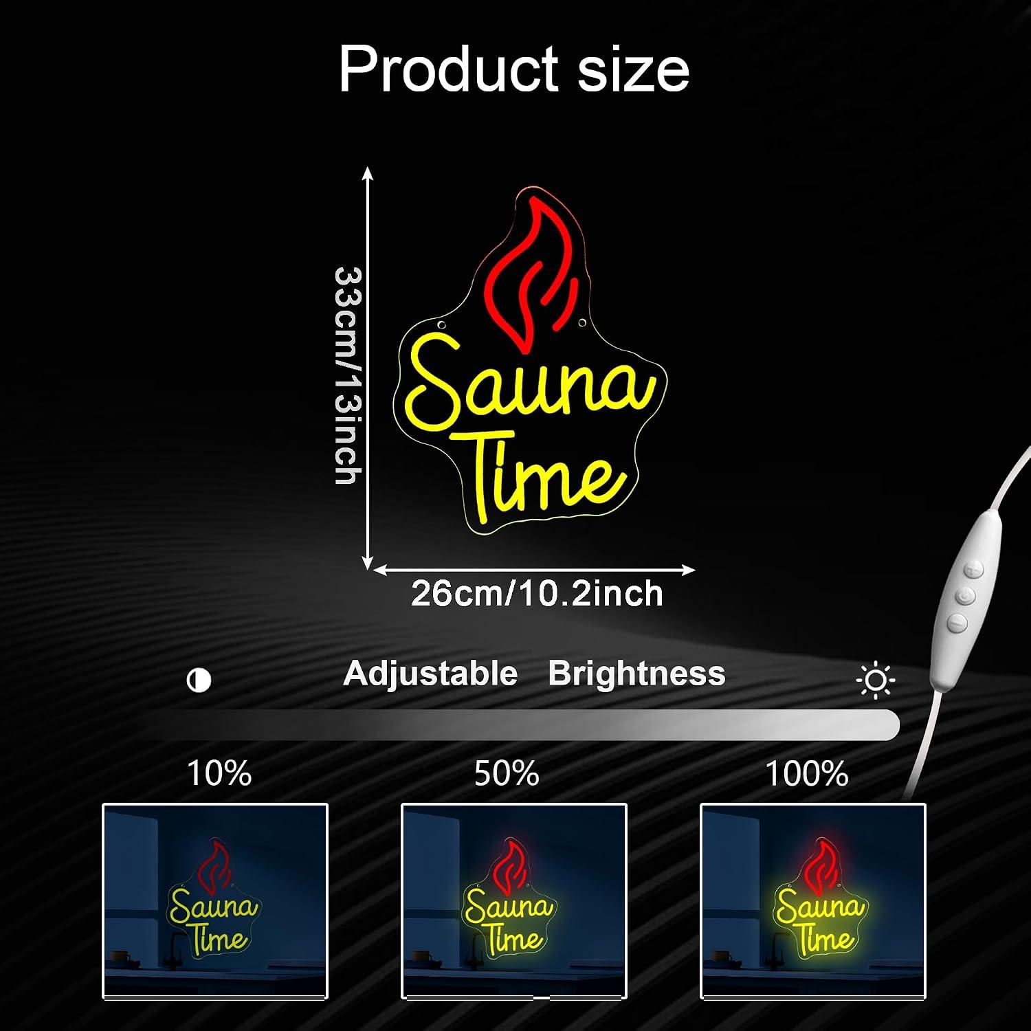Sauna Tijd Neonbord USB Dimbar - Spa Wellness Gym recensie en prijs